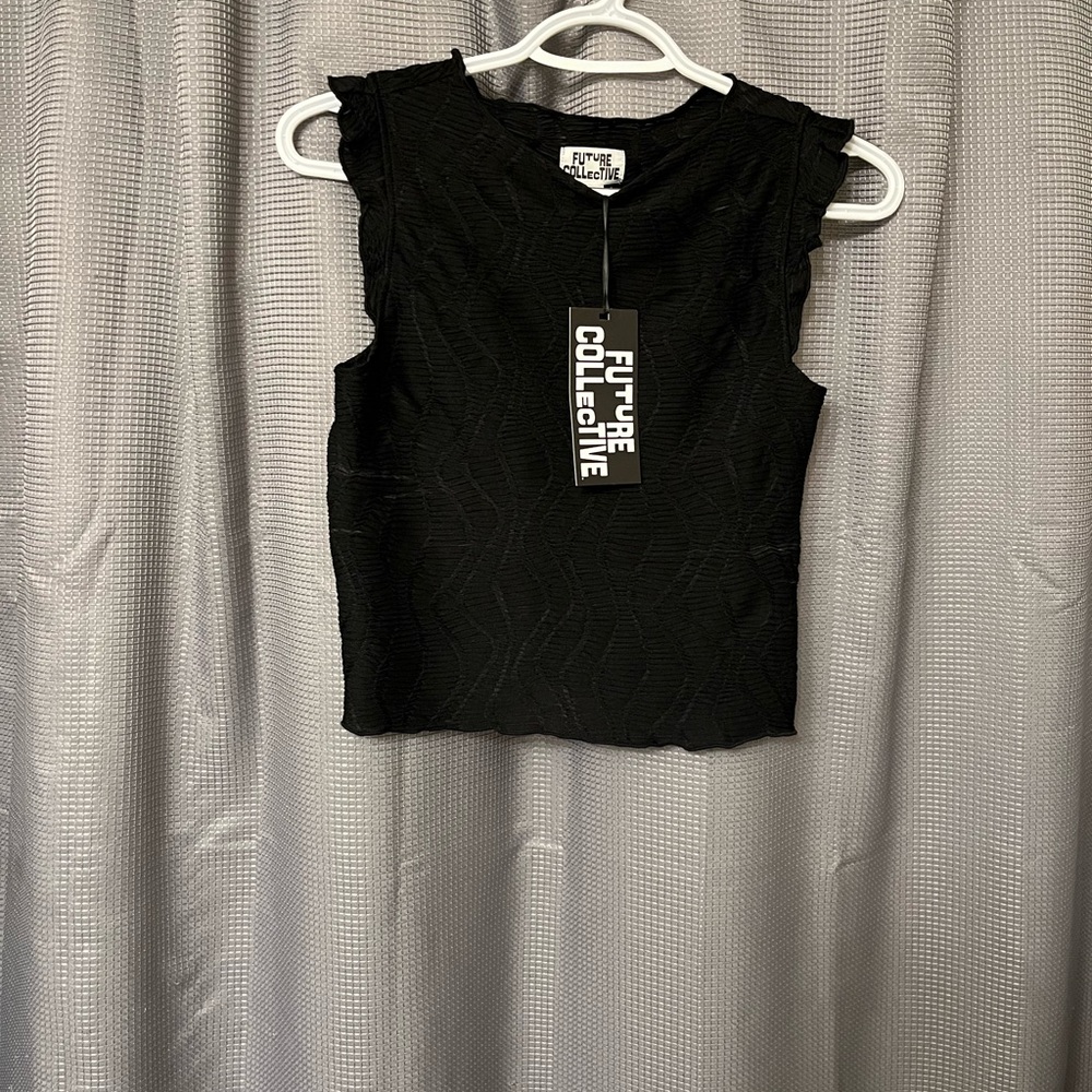 Future Collective Elegant Black Crop Top